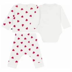 Petit Bateau Ensemble Body et Pyjama 2 Pièces Cœurs Coton Bio | Blanc Online