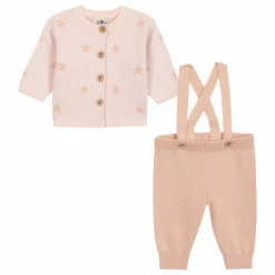 Best Bonton Ensemble Cardigan et Pantalon Loup | Rose pêche