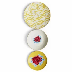 Lisa Corti Ensemble d'assiettes Indian Tiger - Set de 3 | Gold Best