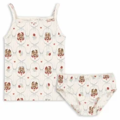 Enfant Konges Sløjd Ensemble Débardeur et Culotte Minnie Chiens Pointelle Coton Bio |