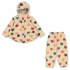 Enfant Konges Sløjd Robes, Combinaisons|Bodies, Combinaisons|Ensemble de Pluie Faire Cœurs |