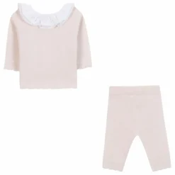 Outlet Tartine et Chocolat Ensemble Gilet et Pantalon Laine | Rose pâle