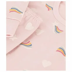 Enfant Petit Bateau Ensemble Pyjama Molleton Cœurs |