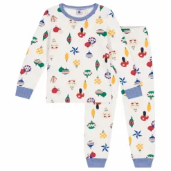Best Petit Bateau Ensemble Pyjama Molleton Noël | Blanc