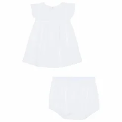 Tartine et Chocolat Ensemble Robe et Bloomer | Blanc Discount