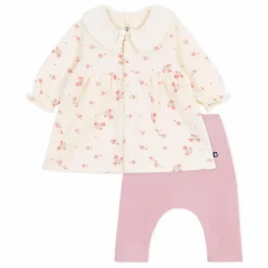 Petit Bateau Ensemble Robe et Legging Fleurs Coton Bio |