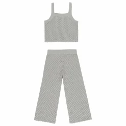 Online Rylee + Cru Ensemble Top et Pantalon Pointelle | Gris