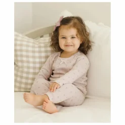 Sale Quincy Mae Ensemble T-shirt et Legging Pointelle Coton Bio | Lilas tLilas