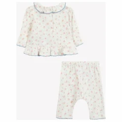 Tartine et Chocolat Ensemble T-shirt et Legging Fleuri | Ecru