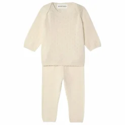 Bompard Ensemble T-shirt et Pantalon Pointelle Cachemire |