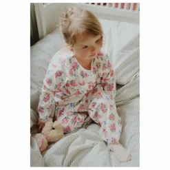 Best Konges Sløjd Ensemble T-shirt et Pantalon Gio Fleuri Coton Bio | Ecru