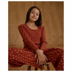 Rylee + Cru Ensemble T-shirt et Pantalon Côtelé Ditsy | Rouille Best