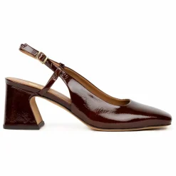 Sale Bobbies Escarpins Maddie Cuir Verni Froissé | Marron