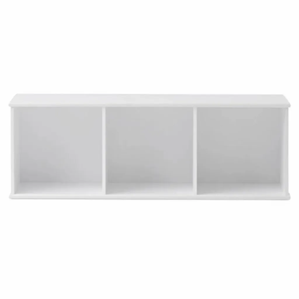 Online Oliver Furniture Etagère Wood 3x1 horizontale, avec support, à suspendre | Blanc