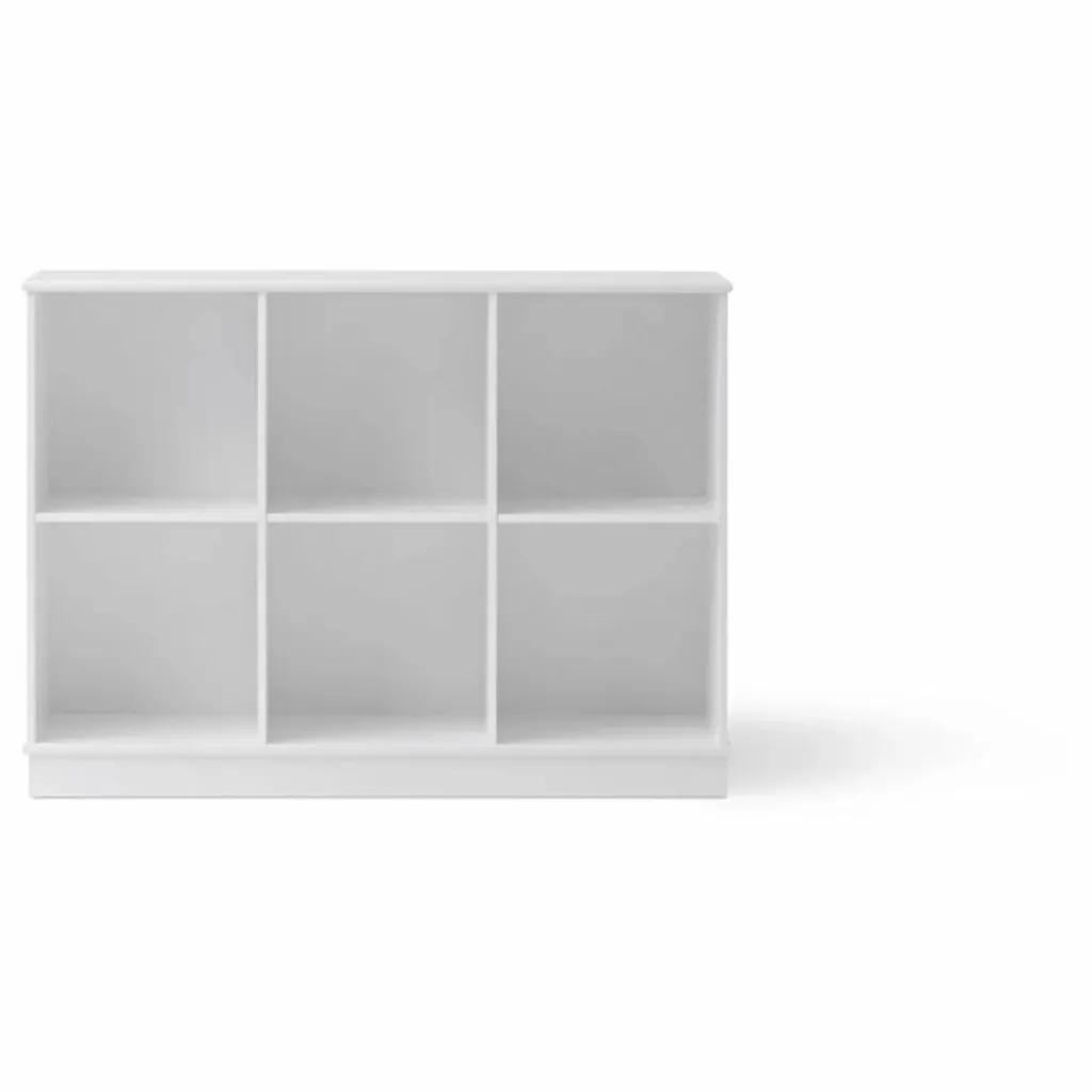 Oliver Furniture Etagère Wood 3x2 horizontale, avec socle | Blanc