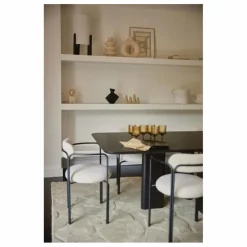 Gabrielle Paris Fauteuil colombe, assise en bouclette |