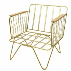 Honoré Fauteuil Croisette doré mat epoxy, velours |