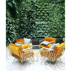 New Honoré Fauteuil Croisette noir, velours | Camel