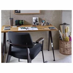 Vitra Chaises, Tabourets, Bancs|Fauteuil Direction, piétement noir foncé- Jean Prouvé |