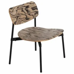 Petite friture Fauteuil lounge en bois de hêtre Fromme | Noir
