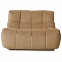 HKliving Fauteuil lounge en velours côtelé Lazy | Marron clair Best