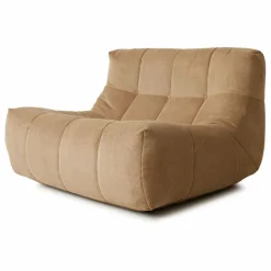 HKliving Fauteuil lounge en velours côtelé Lazy | Marron clair Best