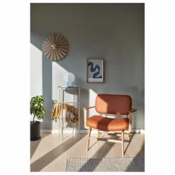 Hübsch Fauteuil lounge, piètement en bois FSC Naturel Clearance