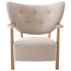 Discount & Tradition Fauteuil Wulff ATD2, piétement en chêne | Beige