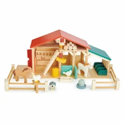 Best Tender Leaf Toys Ferme en bois et ses accessoires Multicolore