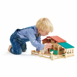 Best Tender Leaf Toys Ferme en bois et ses accessoires Multicolore