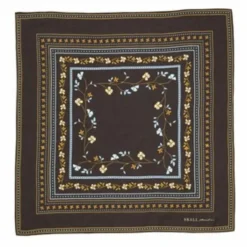 Clearance Skall Studio Foulard Carré Floral | Marron foncé