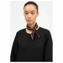 Clearance Skall Studio Foulard Carré Floral | Marron foncé