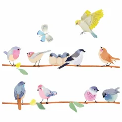 Clearance MIMI'lou Frise branche d'oiseaux de printemps Multicolore