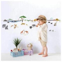 Enfant MIMI'lou Décoration Murale|Déco Murale Enfant|Frise Safari