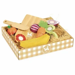Vilac Fruits et légumes à découper en bois - Set de 7