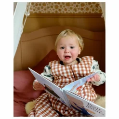 Tante Reine Gigoteuse à pieds en coton bio Vichy |