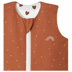 Les Petites Billes Gigoteuse multi-saisons réversible Cœurs | Terracotta