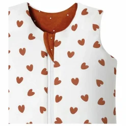 Les Petites Billes Gigoteuse multi-saisons réversible Cœurs | Terracotta