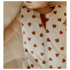 Les Petites Billes Gigoteuse multi-saisons réversible Cœurs | Terracotta