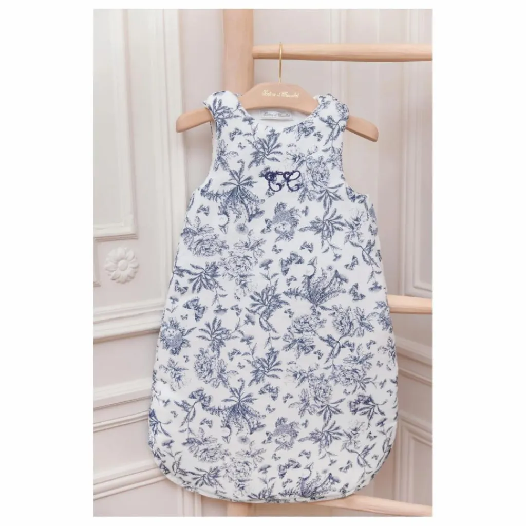 New Tartine et Chocolat Gigoteuse Toile de Jouy | Bleu marine