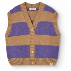 Enfant The Animals Observatory Pulls, Gilets|Pulls, Gilets|Gilet Blobfish Rayé Laine |