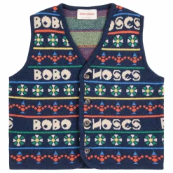 Bobo Choses Gilet Bobo Laine et Cachemire | Bleu marine Clearance