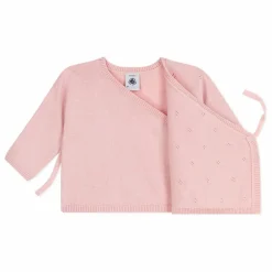 Petit Bateau Pulls, Gilets|Gilet Cache-Cœur Pointelle Laine |