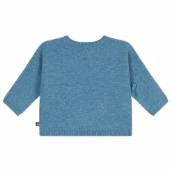 Petit Bateau Gilet Cache-Cœur Pointelle Laine | Bleu ciel Sale