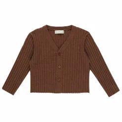 Rylee + Cru Gilet Côtelé Maille Mini | Marron Outlet