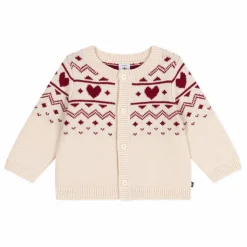 Petit Bateau Pulls, Gilets|Gilet Cœurs Laine Bébé |