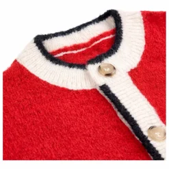 Bobo Choses Gilet Jacquard Laine | Rouge