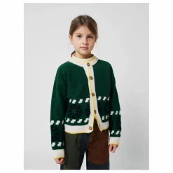 New Bobo Choses Gilet Jacquard Laine | Vert