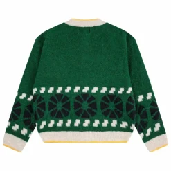 New Bobo Choses Gilet Jacquard Laine | Vert