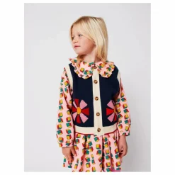 Discount Bobo Choses Gilet Kaleidoscope Coton Bio | Bleu marine